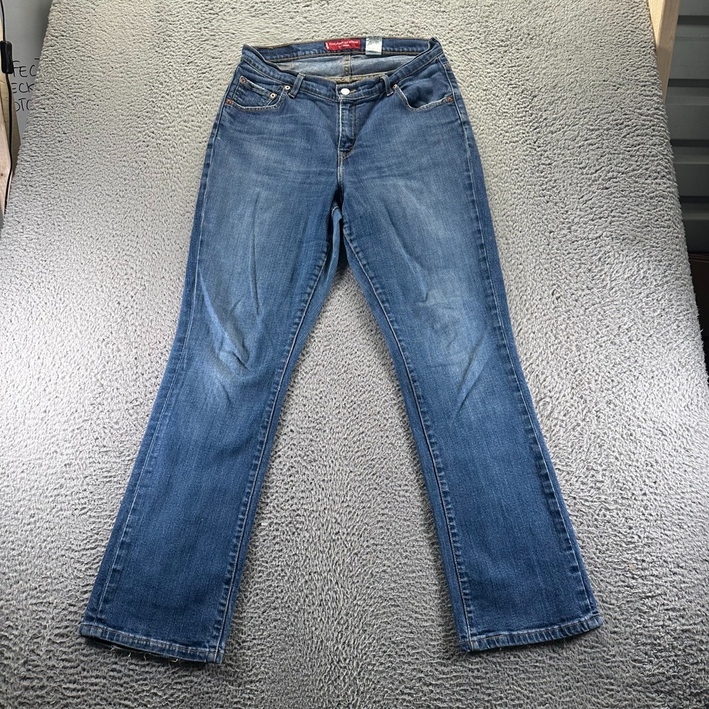 VTG Levi's 515 Jeans Womens 14W Blue Denim Bootcut‎ Low-Rise Faded Stretch USA